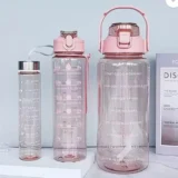 3 PCS Transparent Motivational Water Bottles-2