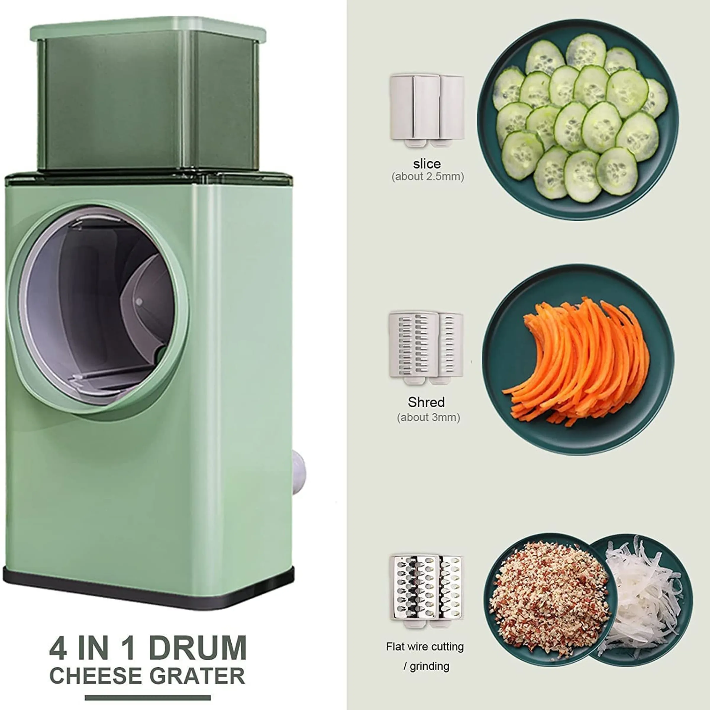 Vegetable Shredder Round Mandoline Slicer-5